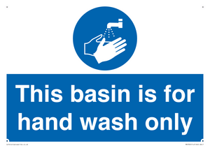 Basin for hand wash only